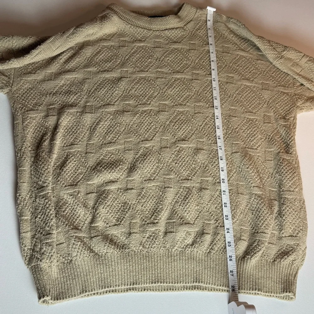 Vintage John Weitz Textured Knit Sweater – Made in USA – Size M, fisherman style
